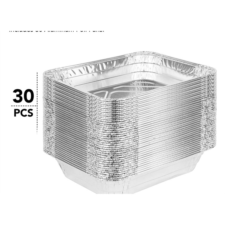 GEVENIS Aluminum Pans 9X13 Disposable Foil Pans (30 Pack) Half Size Steam Table Deep Pans